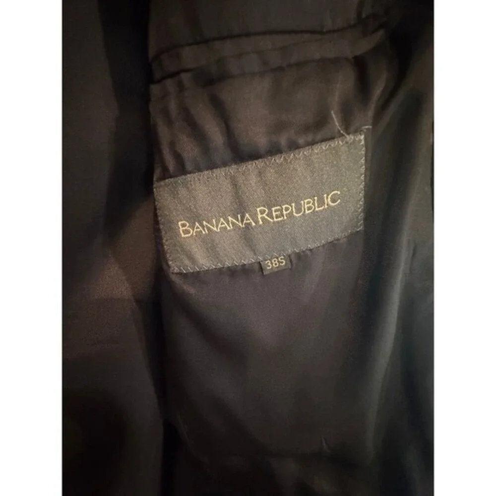Banana Republic Mens Black Velvet Blazer Sport Coat 38S Tailored 3 Buttons
